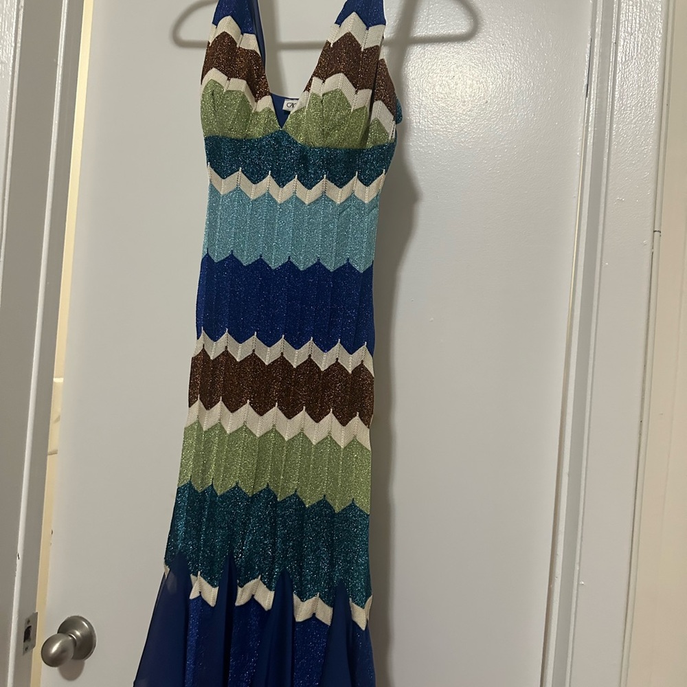 Cache Multicolor Chevron Dress